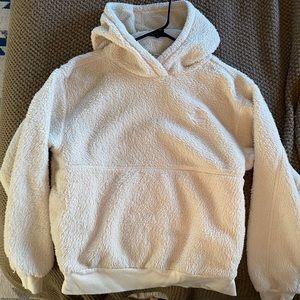 White Sherpa North Face Sweatshirt